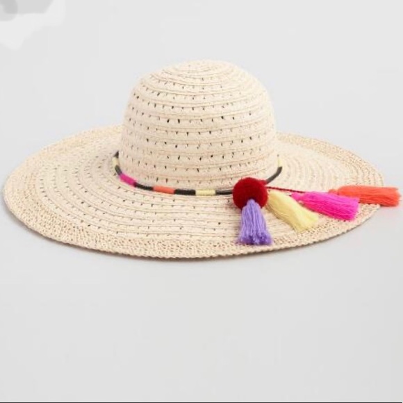 Cost Plus World Market ivory Wide Brim woman’s hat - Picture 9 of 9